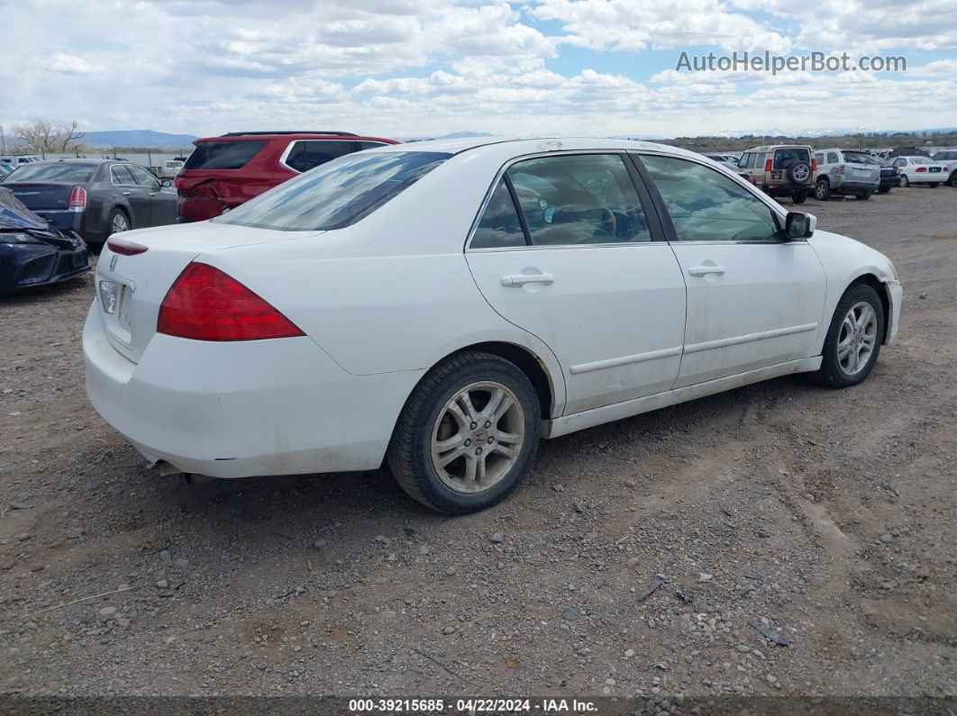 2007 Honda Accord 2.4 Se White vin: 1HGCM55377A062664