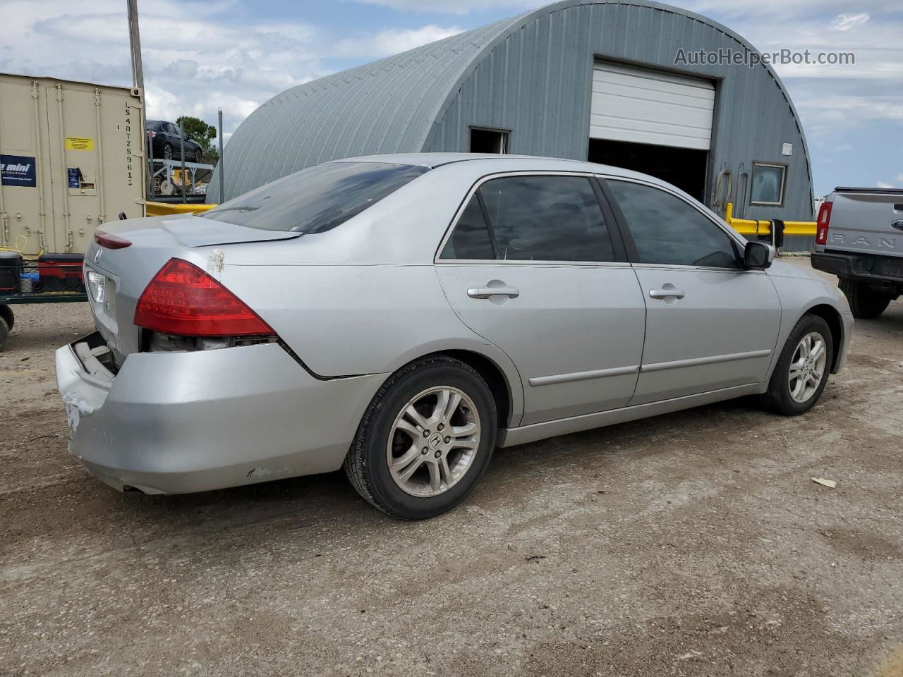 2007 Honda Accord Se Silver vin: 1HGCM55397A225735