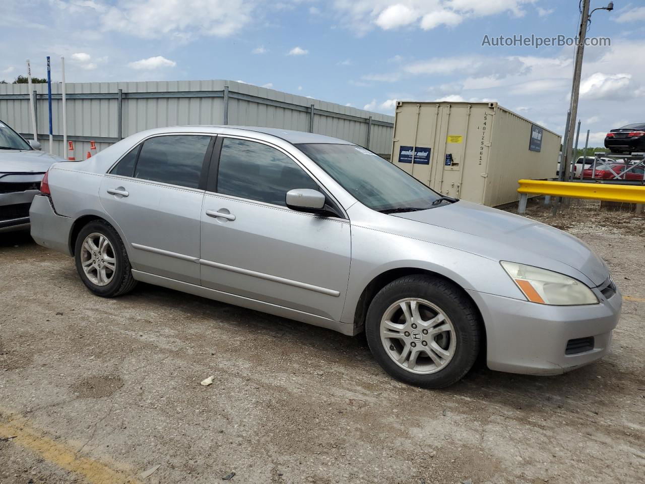 2007 Honda Accord Se Silver vin: 1HGCM55397A225735