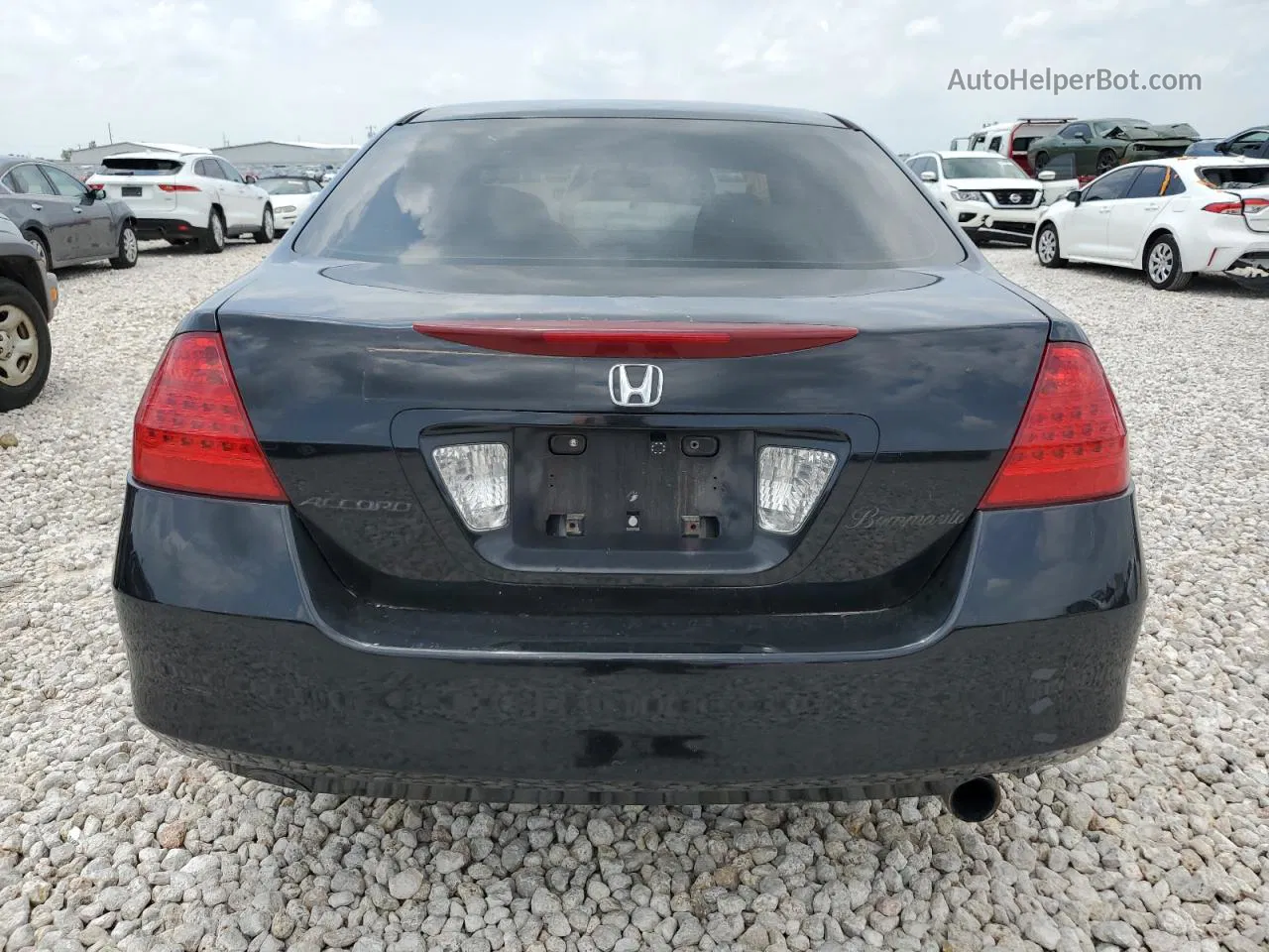 2007 Honda Accord Lx Black vin: 1HGCM554X7A007358