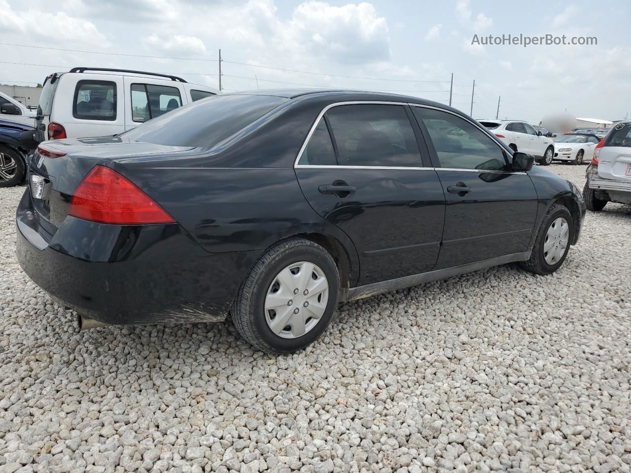 2007 Honda Accord Lx Black vin: 1HGCM554X7A007358