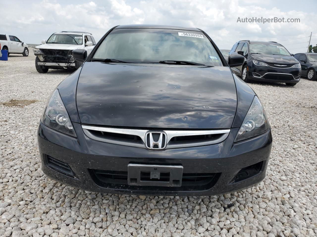 2007 Honda Accord Lx Black vin: 1HGCM554X7A007358