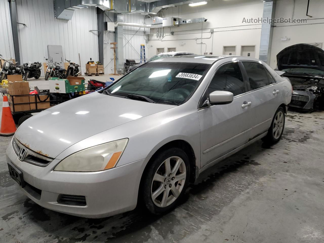 2007 Honda Accord Ex Silver vin: 1HGCM55757A810301