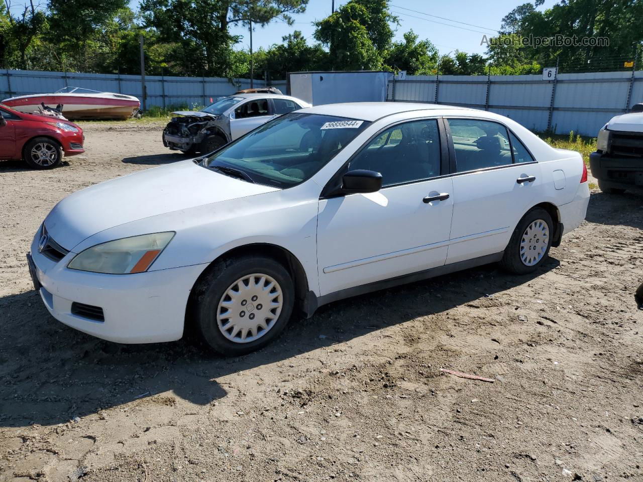 2007 Honda Accord Value Белый vin: 1HGCM56107A021158