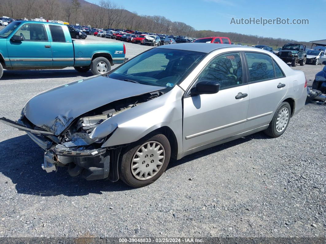 2007 Honda Accord 2.4 Vp Silver vin: 1HGCM56117A188385