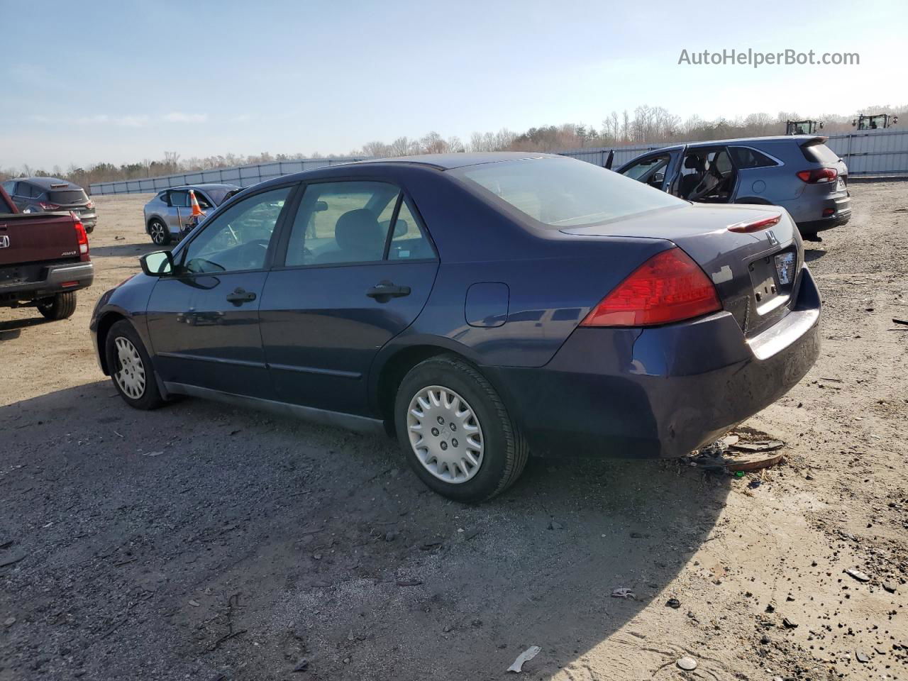 2007 Honda Accord Value Синий vin: 1HGCM56137A037600