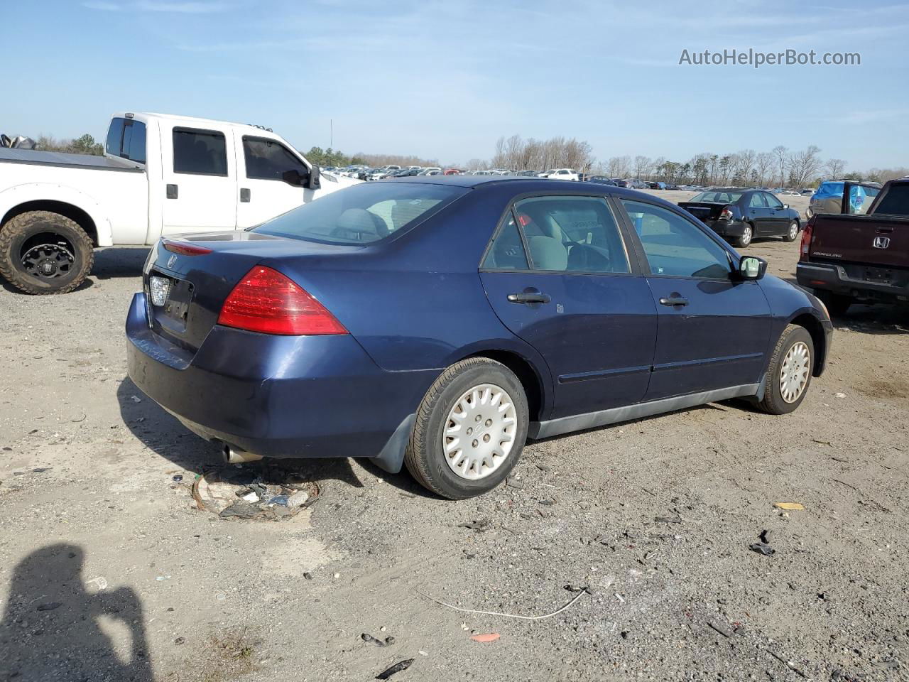 2007 Honda Accord Value Синий vin: 1HGCM56137A037600