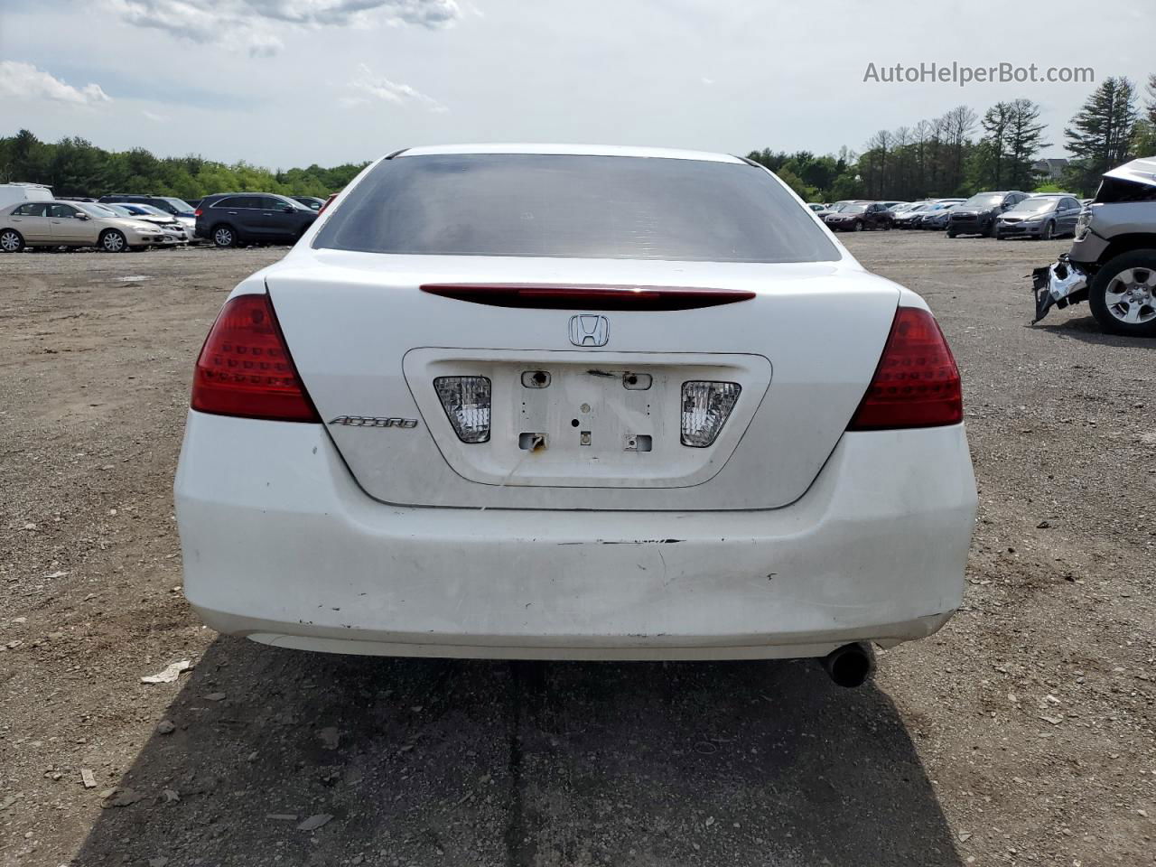 2007 Honda Accord Value White vin: 1HGCM56137A160880