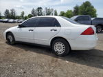 2007 Honda Accord Value White vin: 1HGCM56137A160880