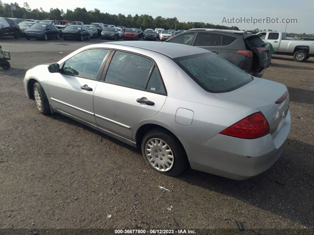 2007 Honda Accord Sdn Vp Silver vin: 1HGCM56167A098195