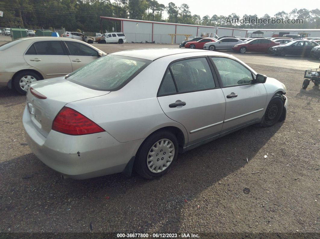 2007 Honda Accord Sdn Vp Silver vin: 1HGCM56167A098195