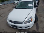 2007 Honda Accord 2.4 Vp White vin: 1HGCM56187A044025