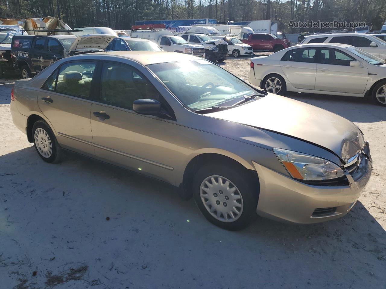 2007 Honda Accord Value Tan vin: 1HGCM56187A046258