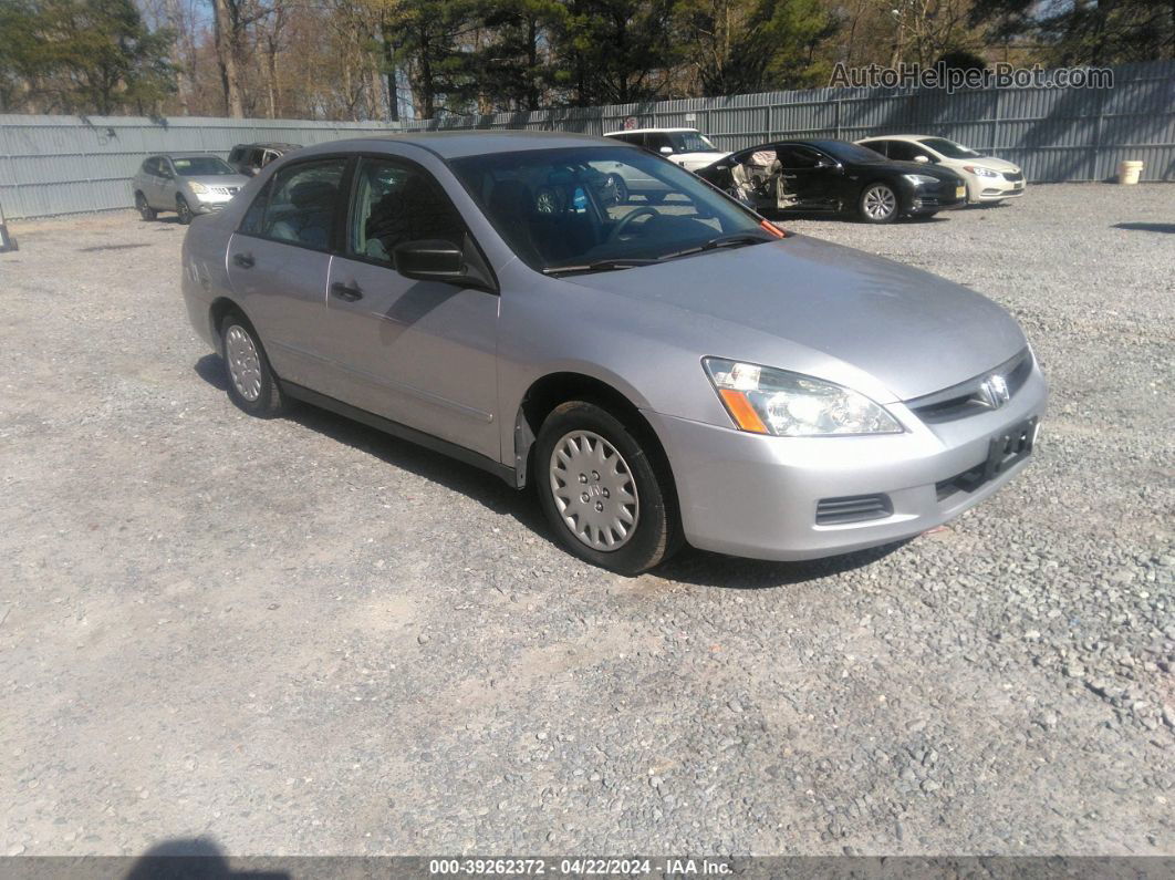 2007 Honda Accord 2.4 Vp Silver vin: 1HGCM561X7A029574