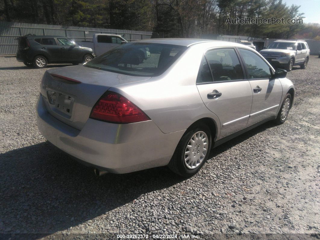 2007 Honda Accord 2.4 Vp Silver vin: 1HGCM561X7A029574