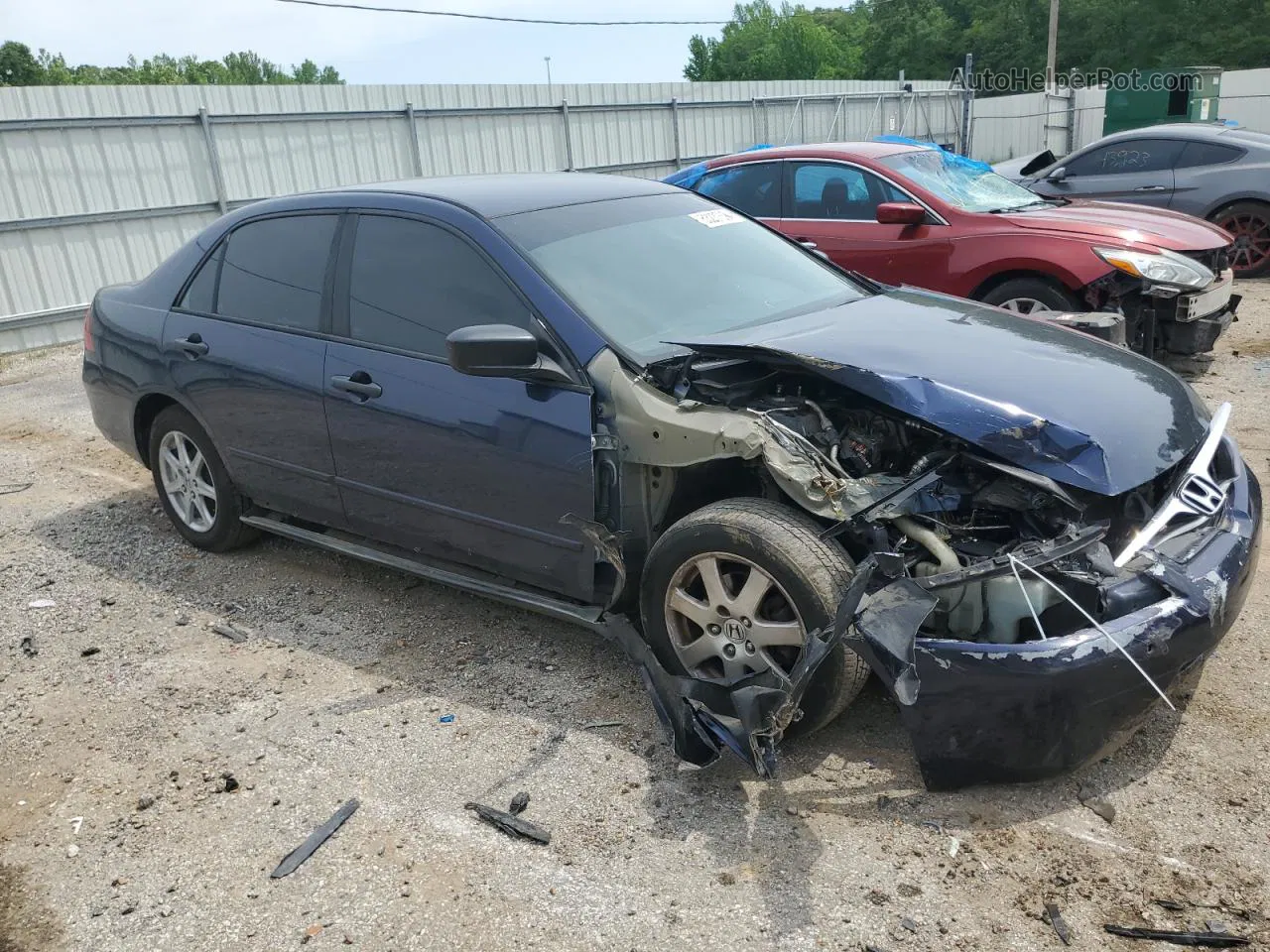 2007 Honda Accord Value Blue vin: 1HGCM561X7A106184