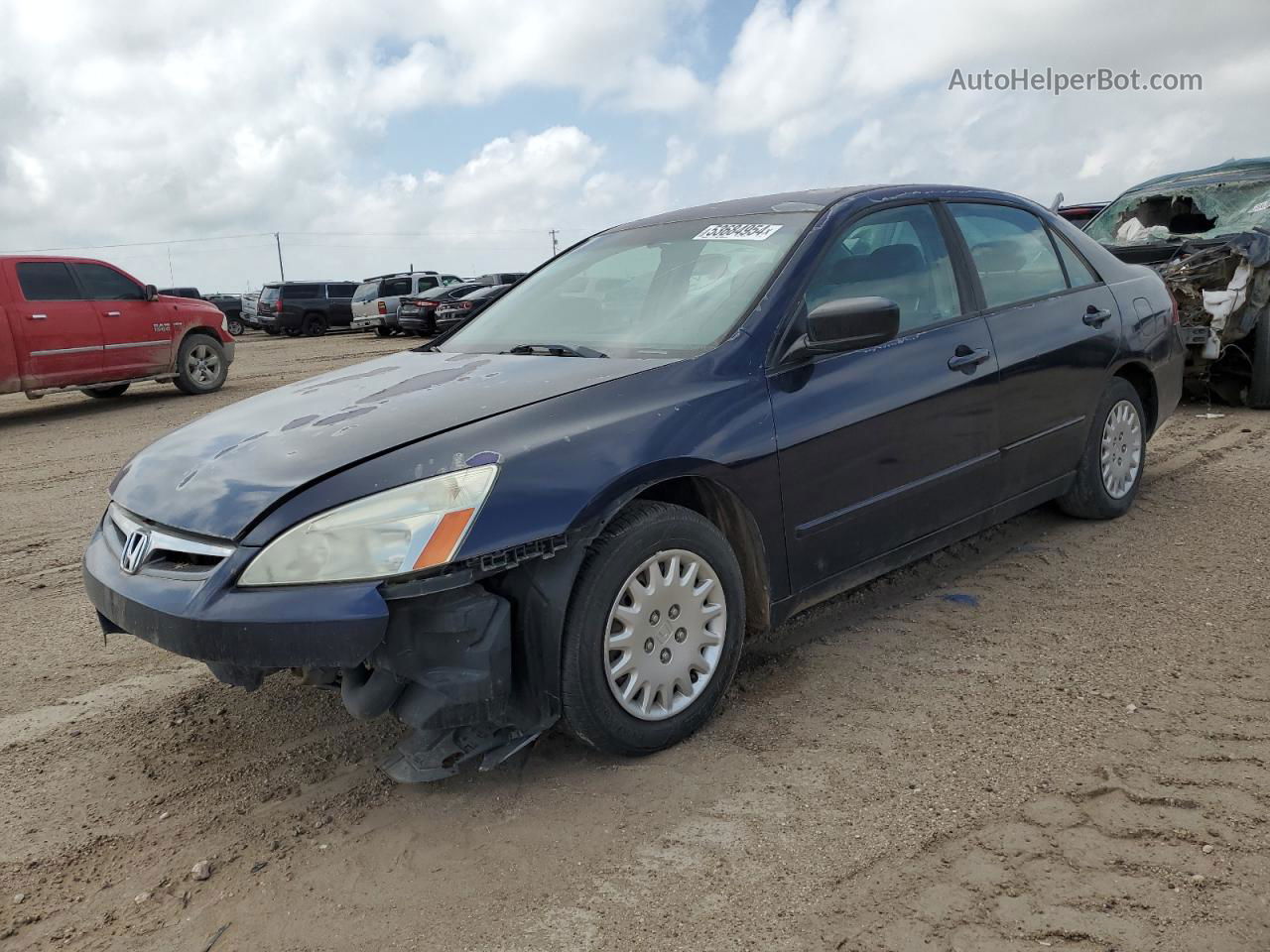 2007 Honda Accord Value Blue vin: 1HGCM561X7A198039