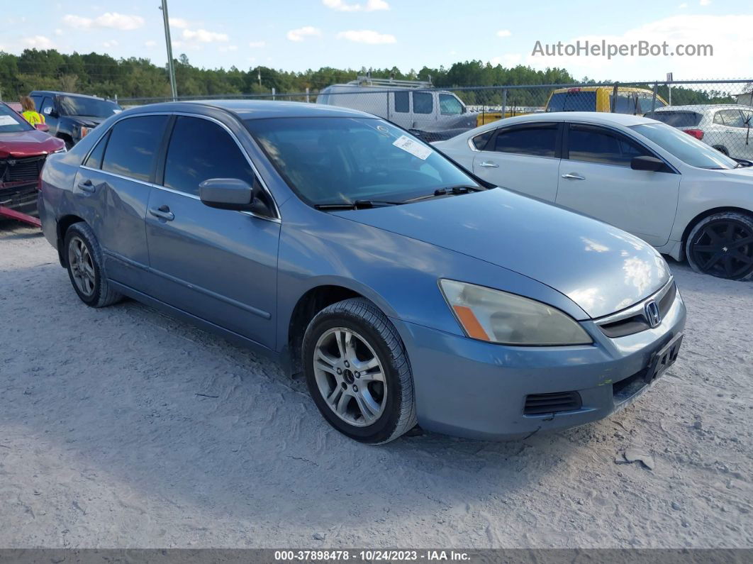 2007 Honda Accord Sdn Lx Se Blue vin: 1HGCM56307A147876