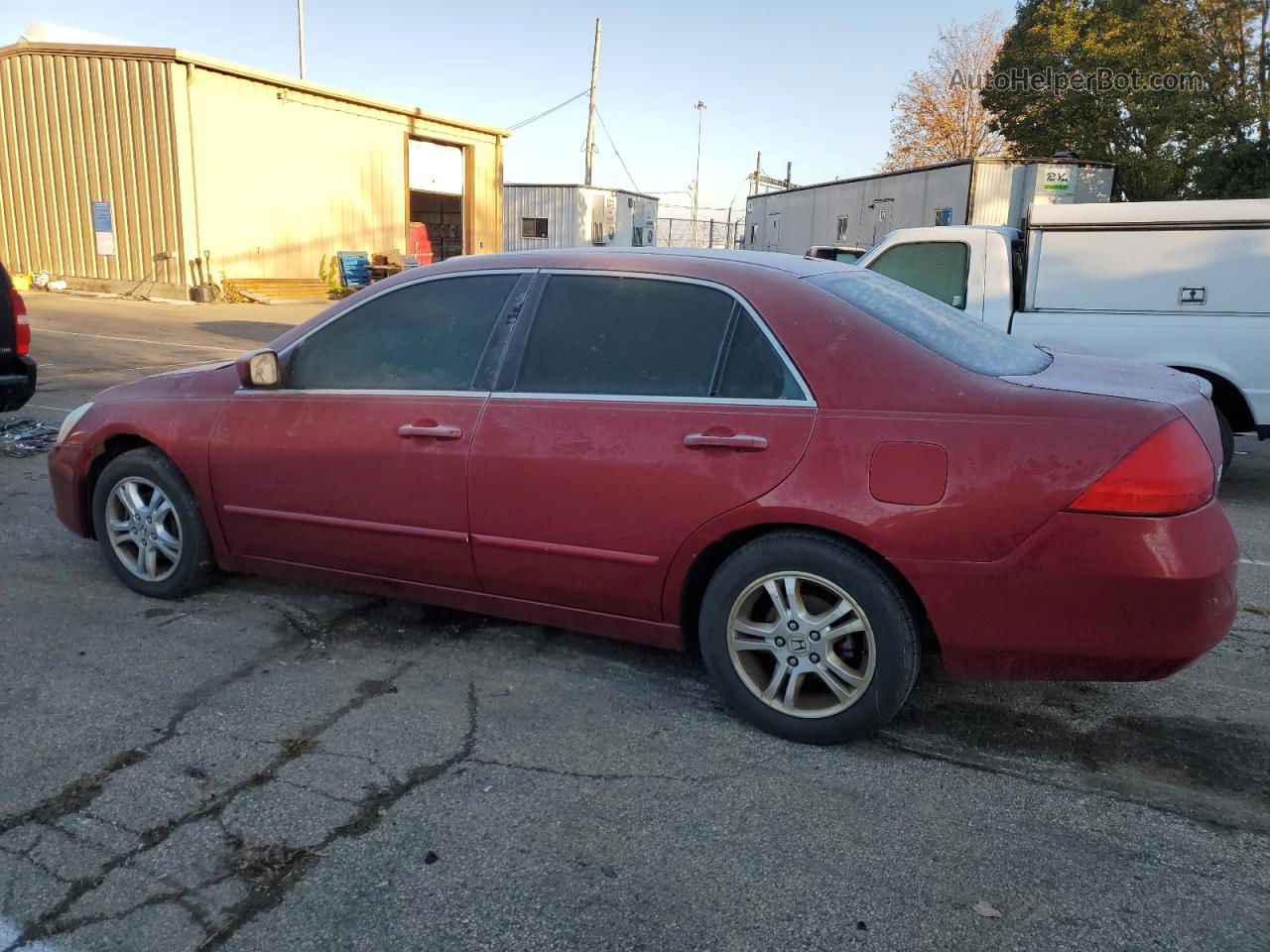 2007 Honda Accord Se Burgundy vin: 1HGCM56307A163771