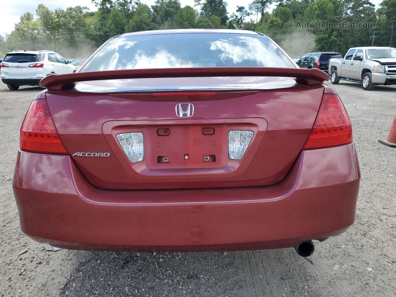 2007 Honda Accord Se Red vin: 1HGCM56307A218235