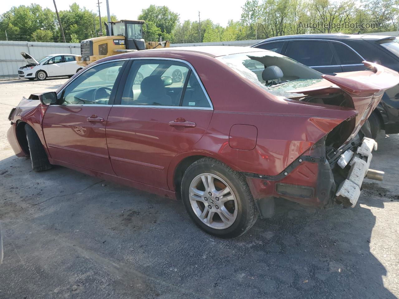 2007 Honda Accord Se Maroon vin: 1HGCM56317A010431