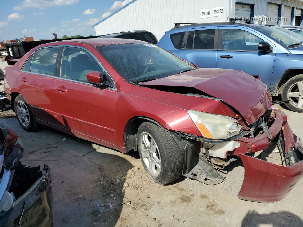 2007 Honda Accord Se Темно-бордовый vin: 1HGCM56317A010431