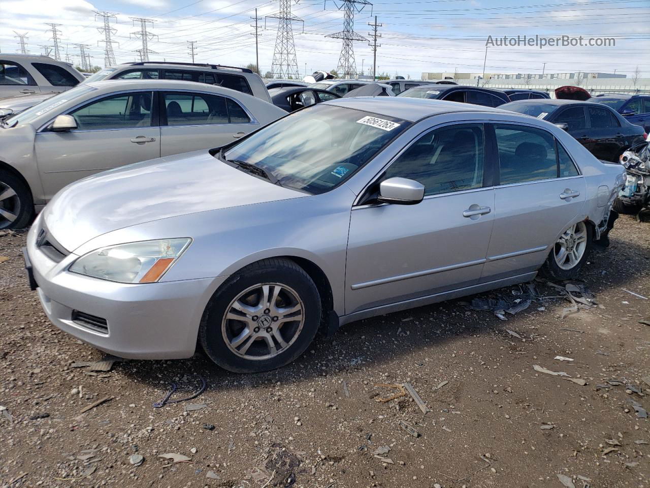 2007 Honda Accord Se Серебряный vin: 1HGCM56317A033286