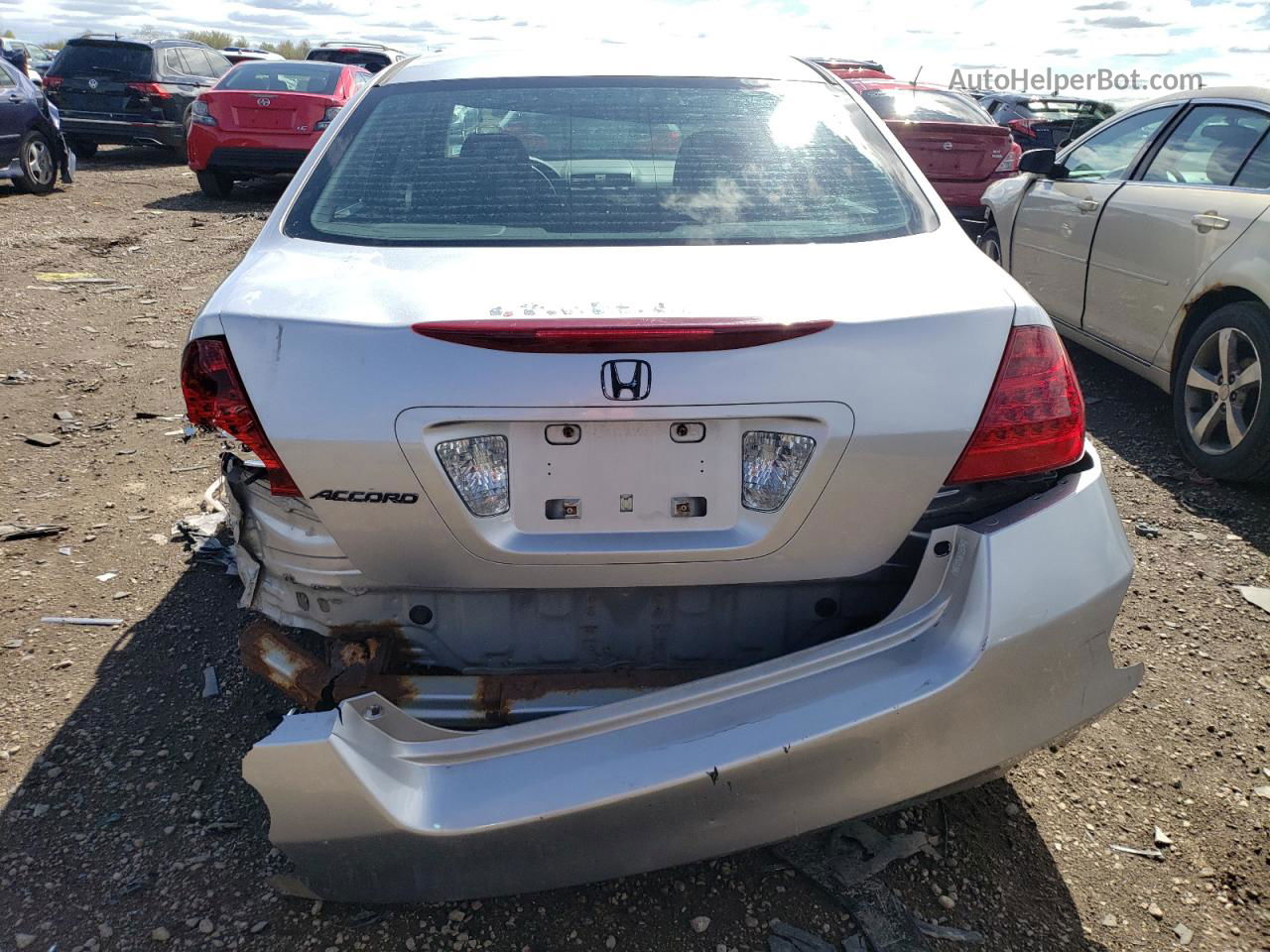 2007 Honda Accord Se Silver vin: 1HGCM56317A033286