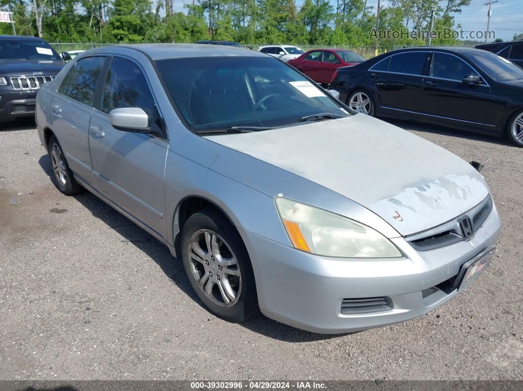 2007 Honda Accord 2.4 Se Silver vin: 1HGCM56317A089034