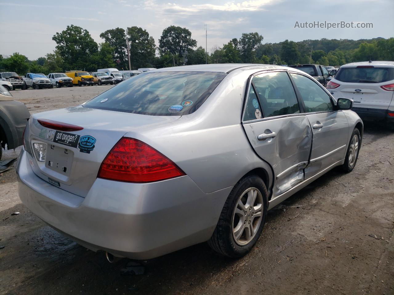 2007 Honda Accord Se Белый vin: 1HGCM56317A094816