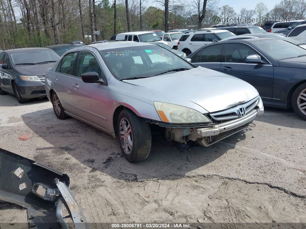 2007 Honda Accord 2.4 Se Silver vin: 1HGCM56317A174634