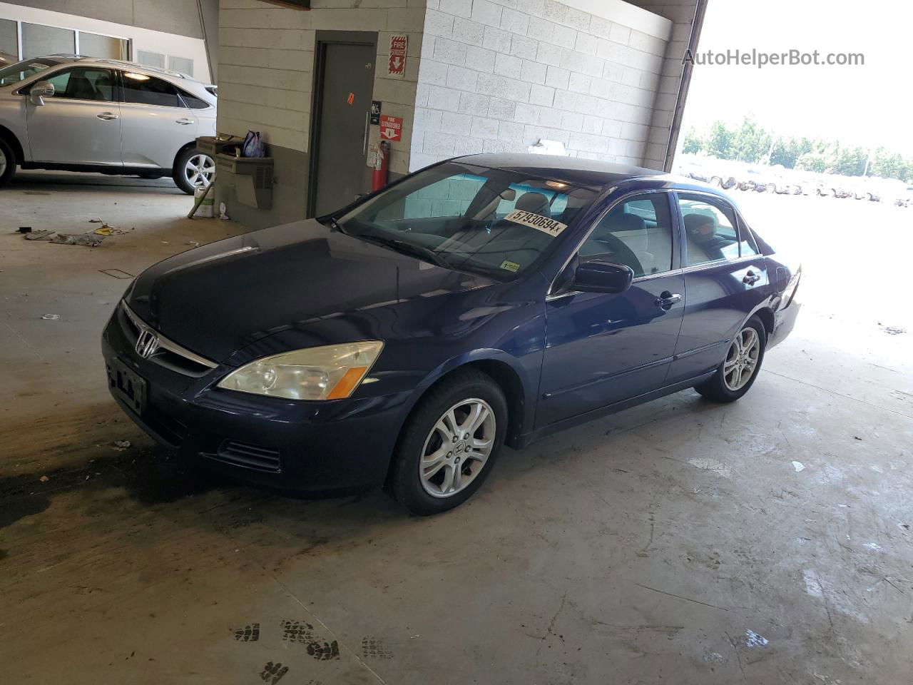 2007 Honda Accord Se Blue vin: 1HGCM56327A054289