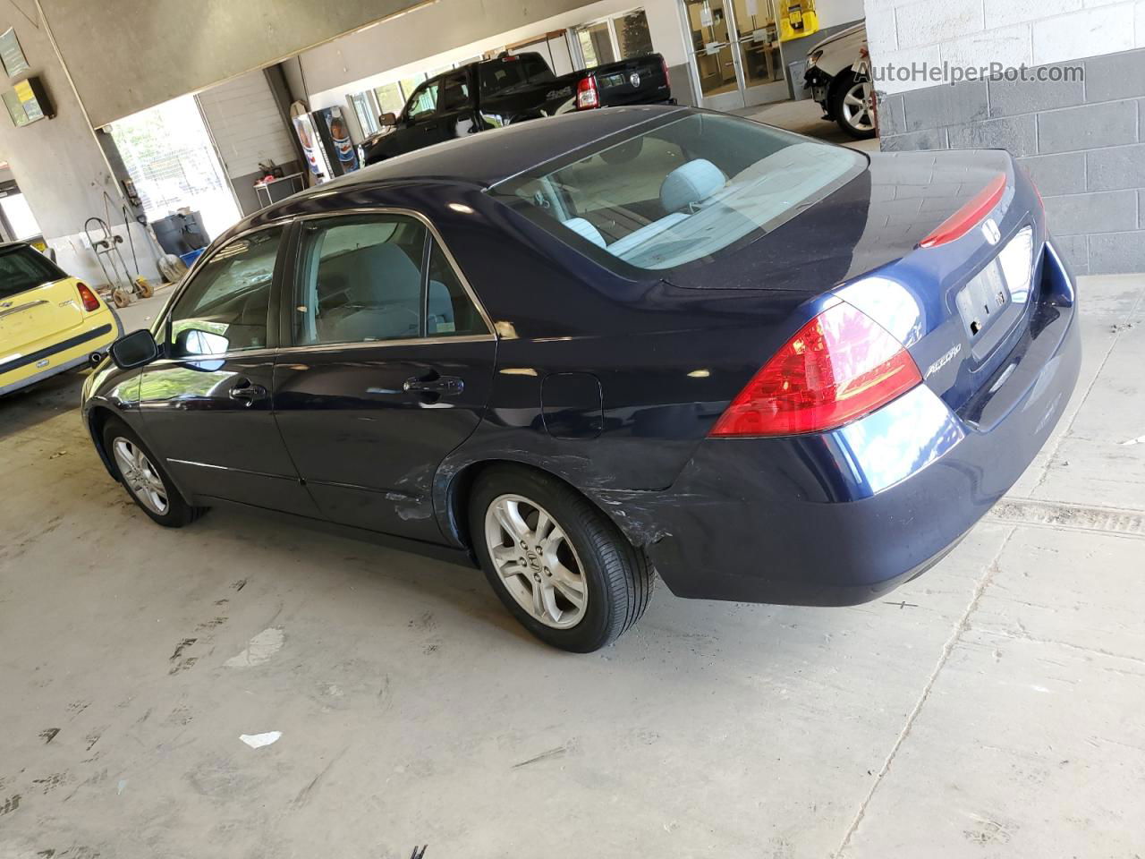 2007 Honda Accord Se Blue vin: 1HGCM56327A054289