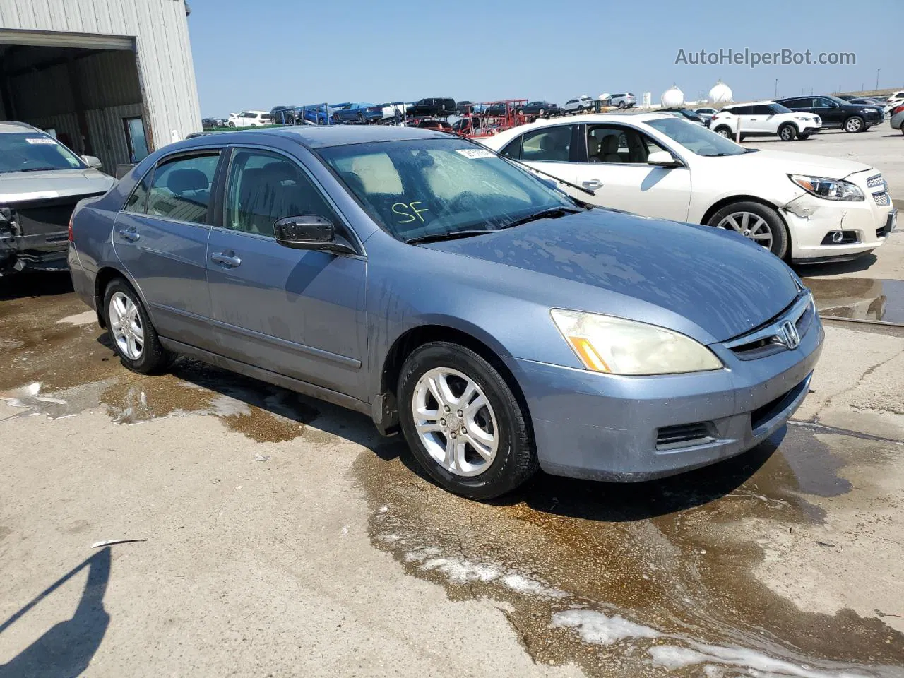 2007 Honda Accord Se Teal vin: 1HGCM56327A060089