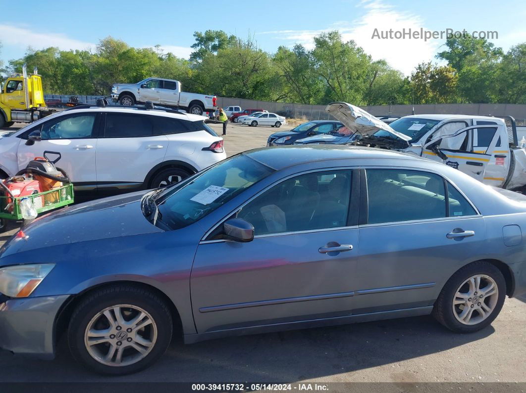 2007 Honda Accord 2.4 Se Light Blue vin: 1HGCM56337A125225