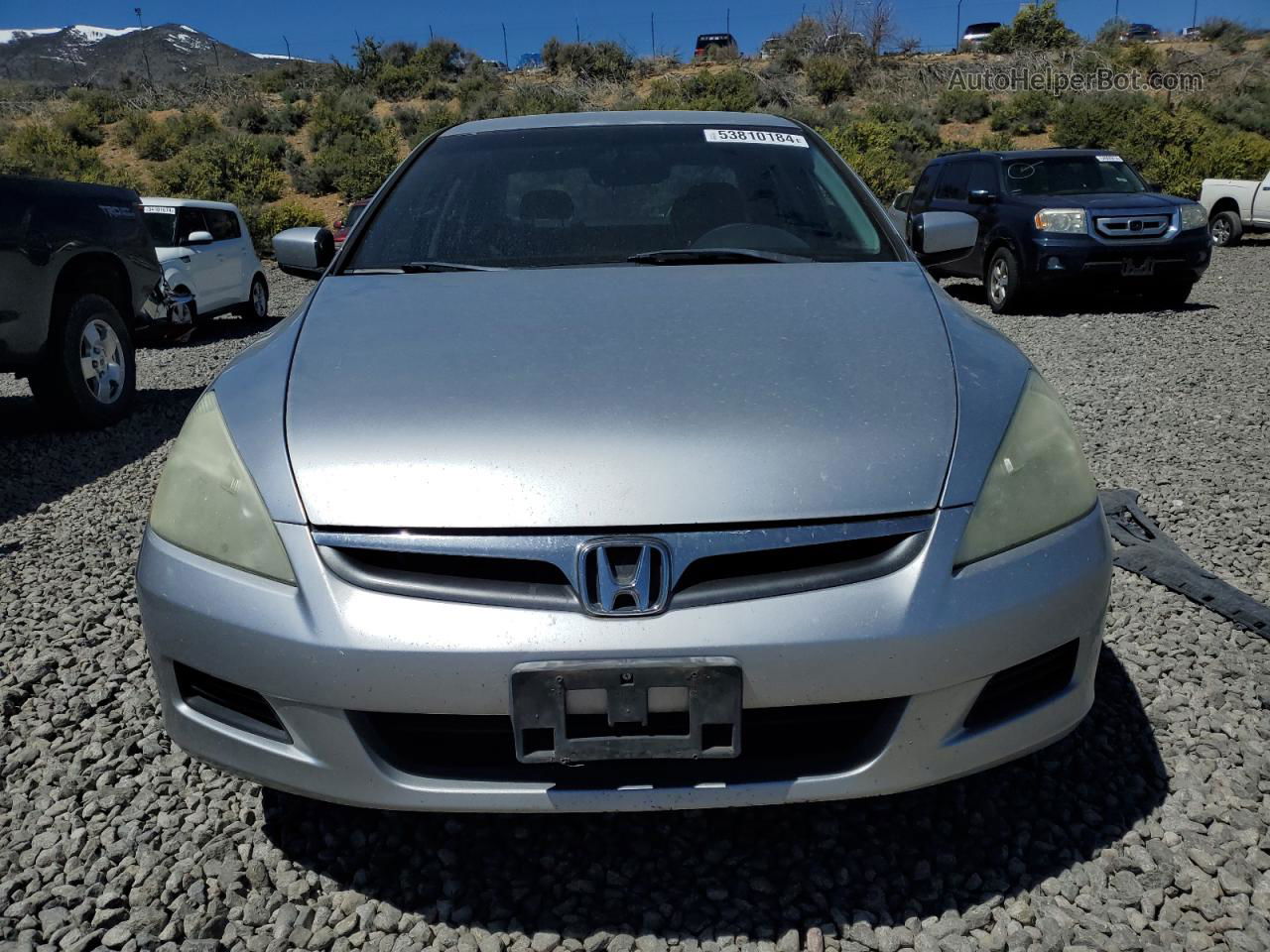 2007 Honda Accord Se Silver vin: 1HGCM56337A215927