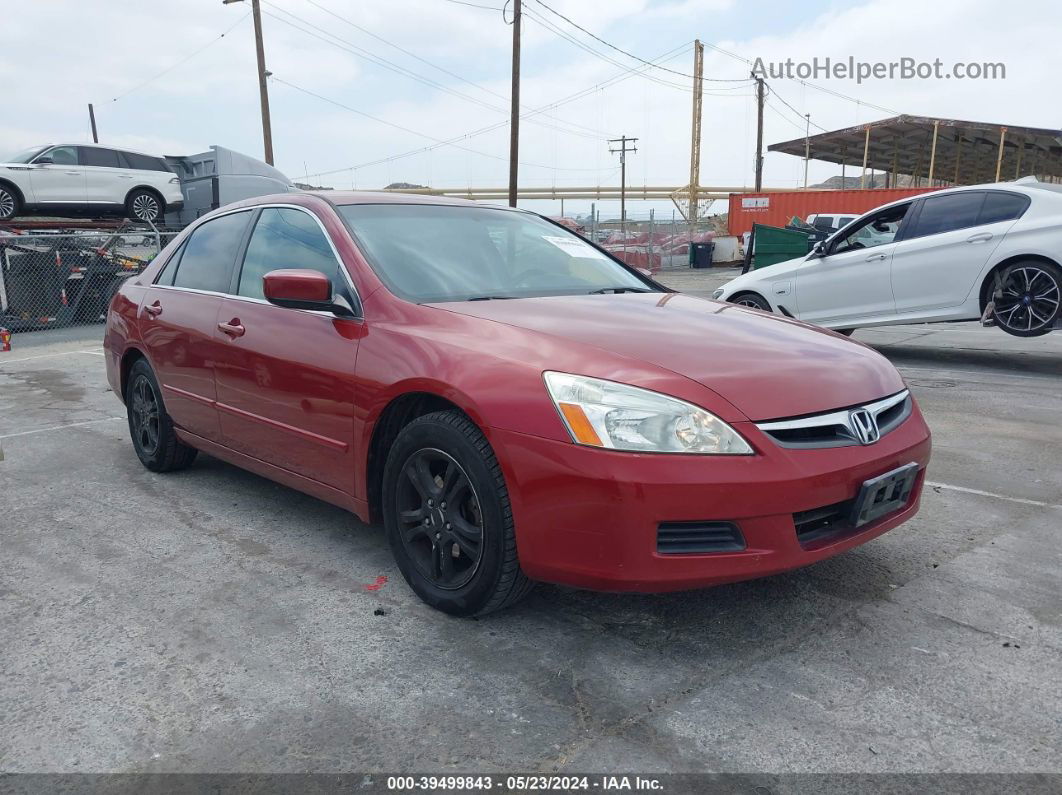 2007 Honda Accord 2.4 Se Red vin: 1HGCM56347A006969