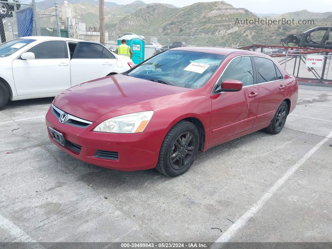 2007 Honda Accord 2.4 Se Red vin: 1HGCM56347A006969