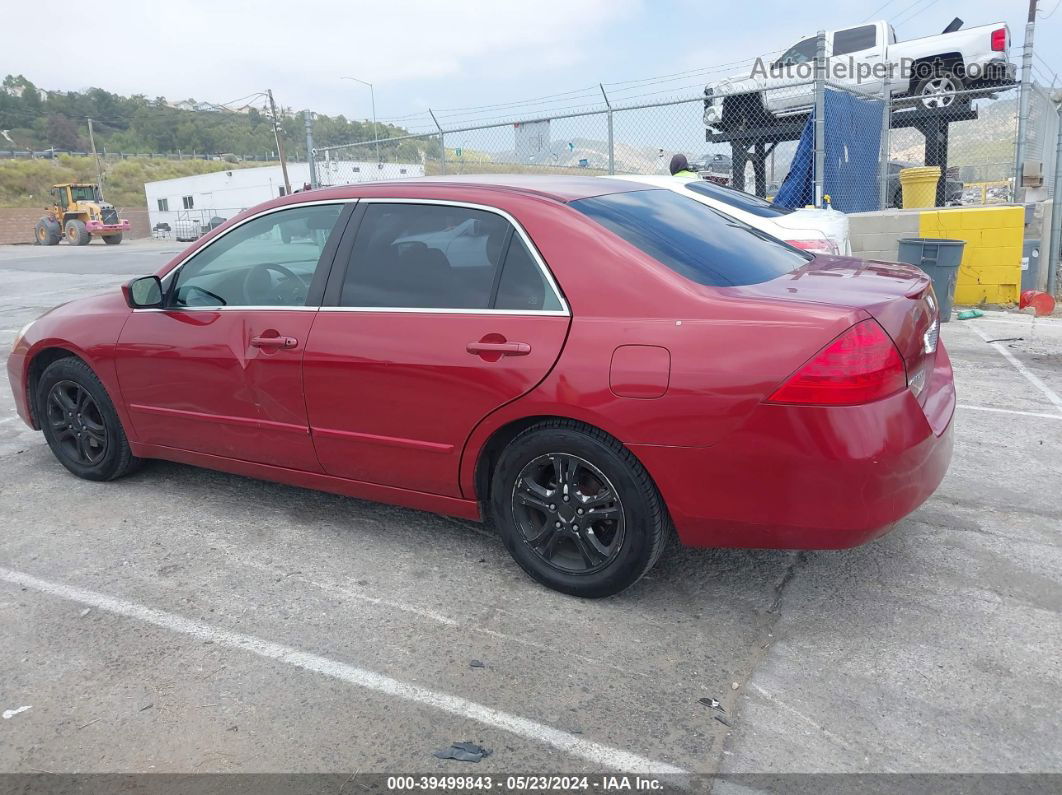 2007 Honda Accord 2.4 Se Red vin: 1HGCM56347A006969