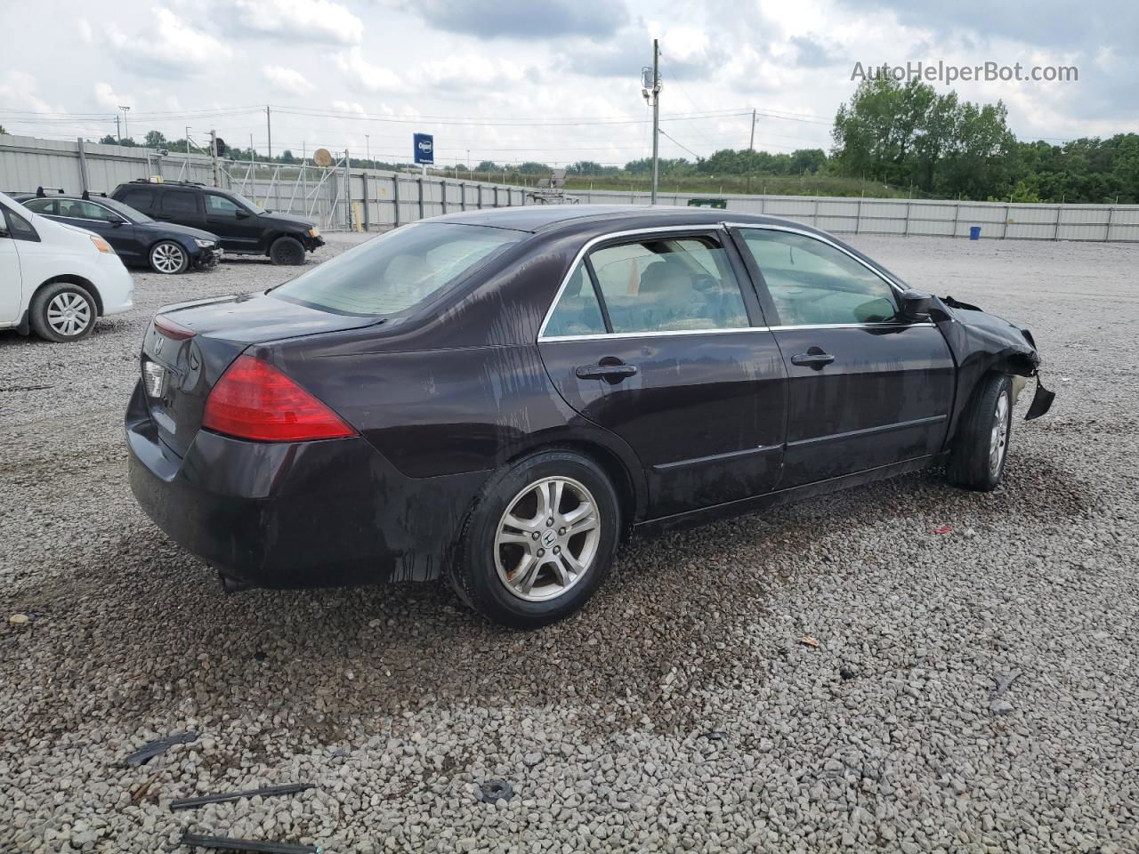 2007 Honda Accord Se Черный vin: 1HGCM56347A020628