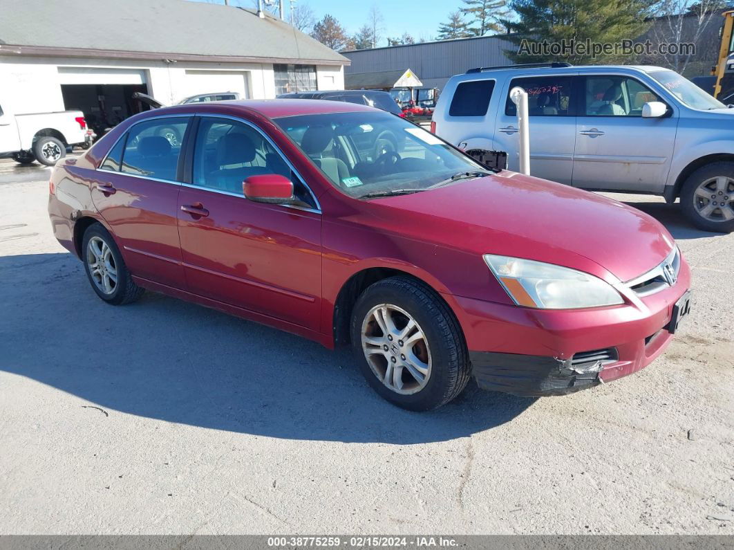 2007 Honda Accord 2.4 Se Red vin: 1HGCM56347A148710