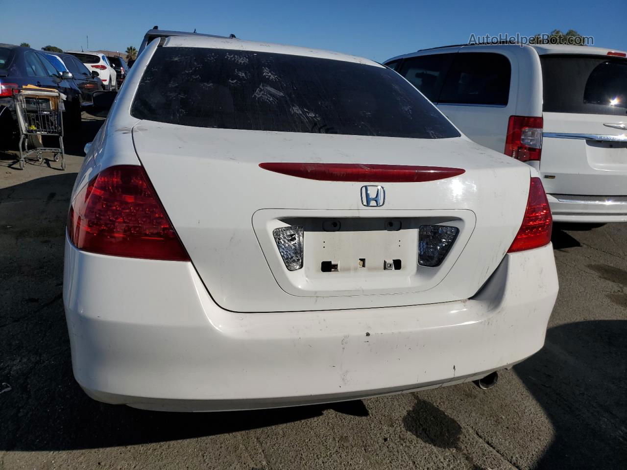 2007 Honda Accord Se White vin: 1HGCM56347A174868