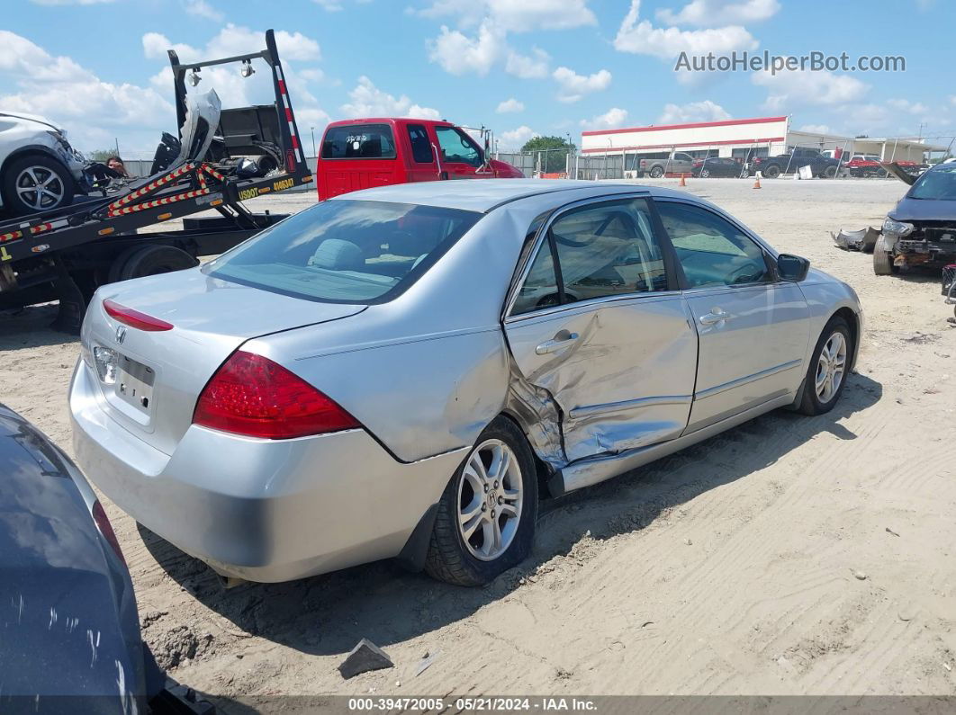 2007 Honda Accord 2.4 Se Silver vin: 1HGCM56347A201695