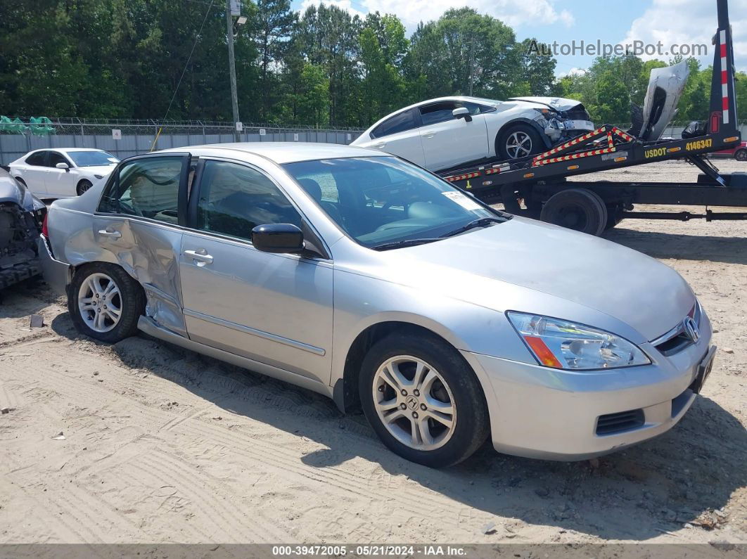 2007 Honda Accord 2.4 Se Silver vin: 1HGCM56347A201695