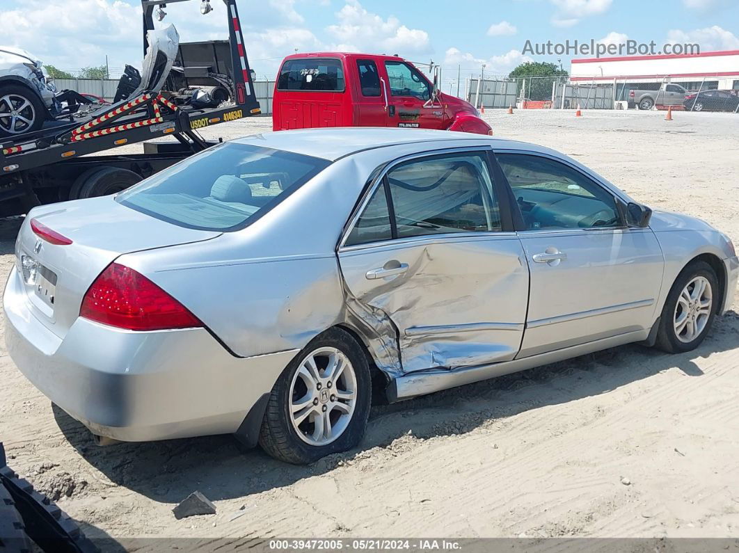 2007 Honda Accord 2.4 Se Silver vin: 1HGCM56347A201695