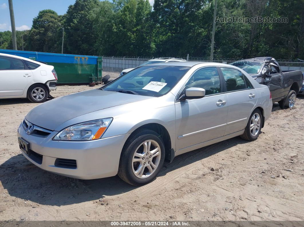 2007 Honda Accord 2.4 Se Silver vin: 1HGCM56347A201695