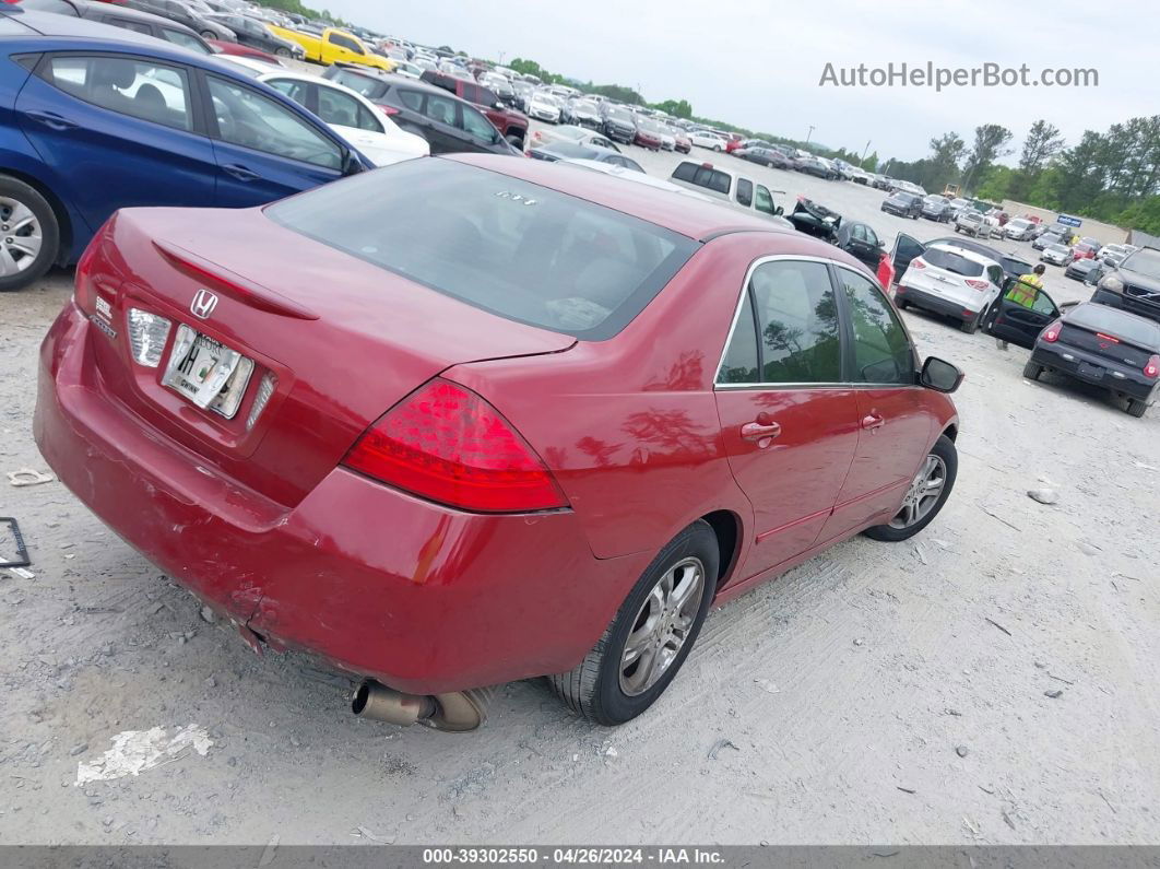 2007 Honda Accord 2.4 Se Red vin: 1HGCM56347A204239