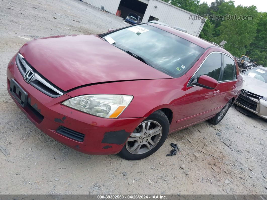 2007 Honda Accord 2.4 Se Red vin: 1HGCM56347A204239