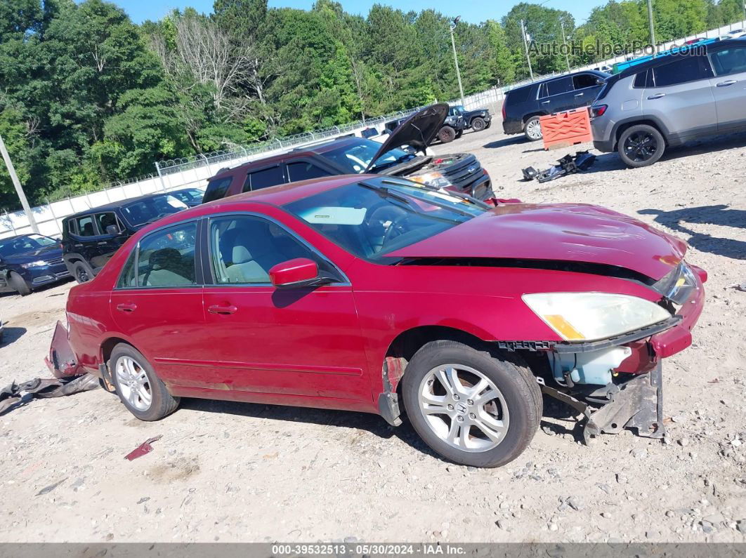 2007 Honda Accord 2.4 Se Burgundy vin: 1HGCM56357A071927