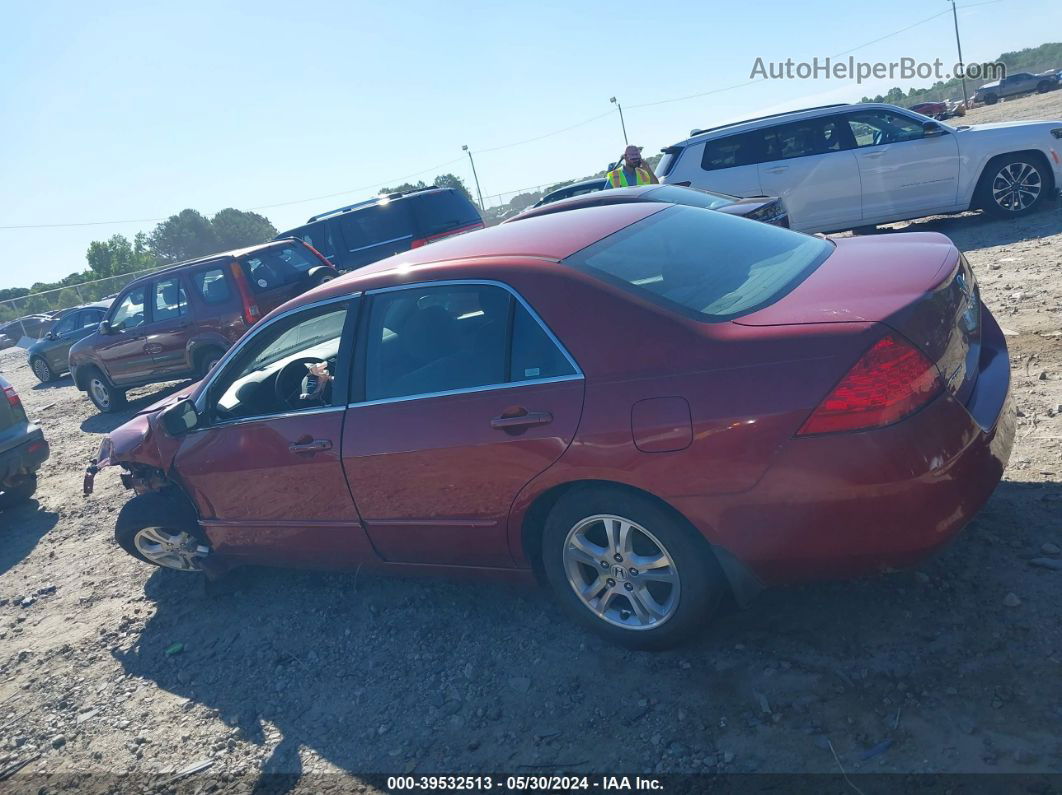 2007 Honda Accord 2.4 Se Burgundy vin: 1HGCM56357A071927